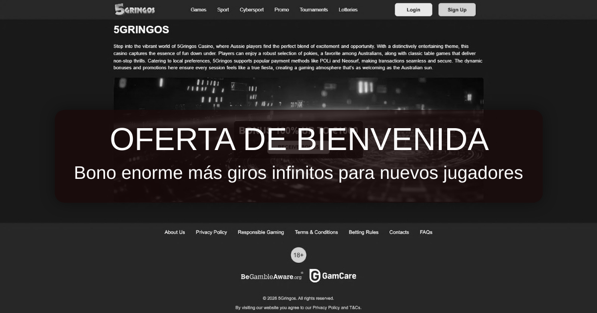 5Gringo Casino y su bono de bienvenida para España